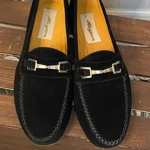 Mezlan | Shoes | Mezlan Mens Black Suede Loafers Silver  display picture 1